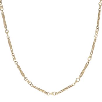 9ct Yellow Gold Fancy Twist Bar Chain 24"