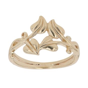 9ct Yellow Gold Leaf Vines Ring