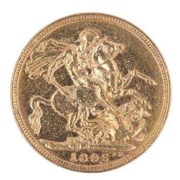 1895 Victoria Old Head Australia Full Sovereign Coin