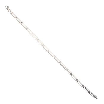 9ct White Gold Greek Key Bracelet 7"