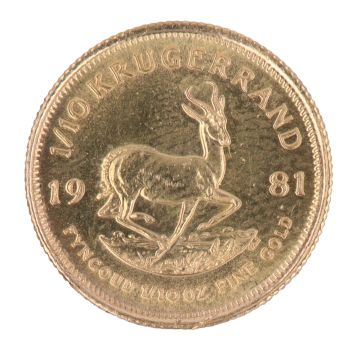 1981 1/10oz South Africa Krugerrand Coin
