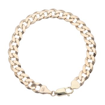 9ct Yellow Gold Curb Bracelet 8.5"