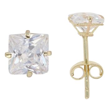 9ct Yellow Gold Cubic Zirconia Stud Earrings
