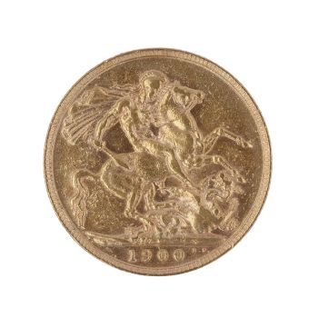 1900 Victoria Old Head UK Full Sovereign Coin