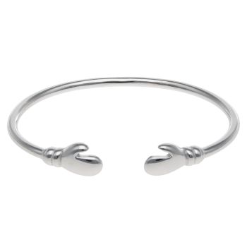 Silver Child's Boxing Glove Torque Bangle By Icesia