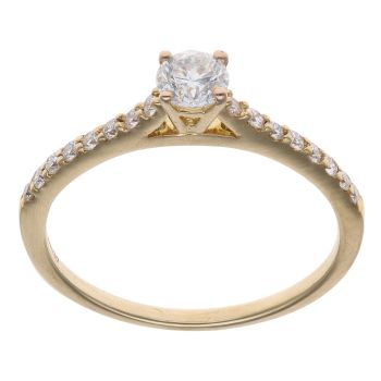 18ct Yellow Gold 0.45ct Brilliant Cut Diamond Solitaire Ring