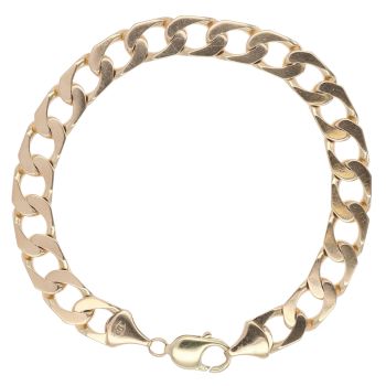 9ct Yellow Gold Curb Bracelet 9"