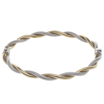 9ct Yellow and White Gold Twist Fancy Ring
