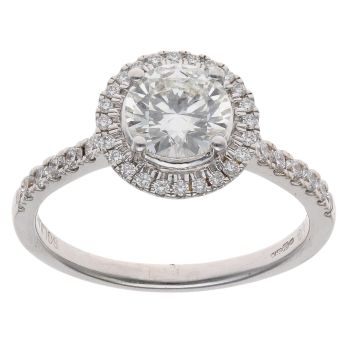 9ct White Gold 1.25ct Brilliant Cut Lab Grown Diamond Cluster Ring