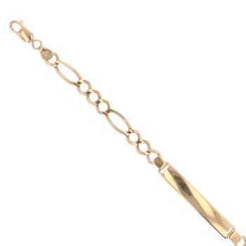 9ct Yellow Gold Curb ID Bracelet 8.5"