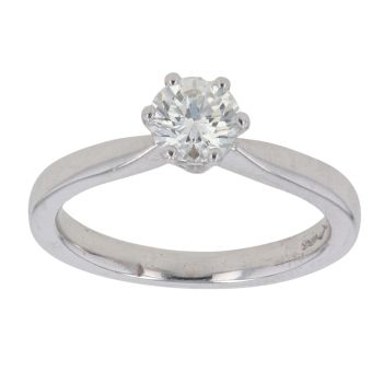 Platinum 0.55ct Brilliant Cut Diamond Solitaire Ring