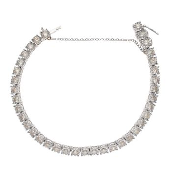 9ct White Gold 5.85ct Brilliant Cut Diamond Tennis Bracelet 7"