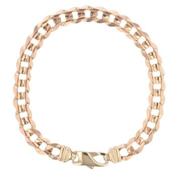 9ct Yellow Gold Curb Bracelet 8"