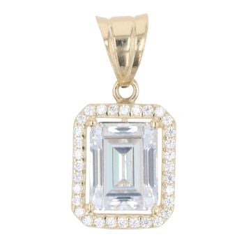 14ct Yellow Gold Cubic Zirconia Fancy Pendant