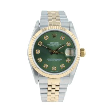 Rolex Custom Datejust Pre Owned Watch Ref 68273
