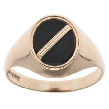 9ct Yellow Gold Onyx Signet Ring