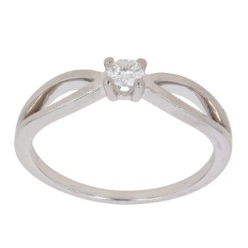 Platinum 0.10ct Brilliant Cut Diamond Solitaire Ring