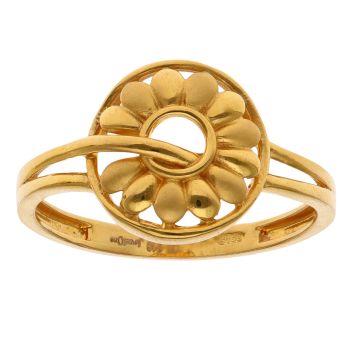 22ct Yellow Gold Flower Fancy Ring