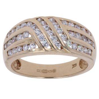 9ct Yellow Gold Cubic Zirconia Fancy Ring