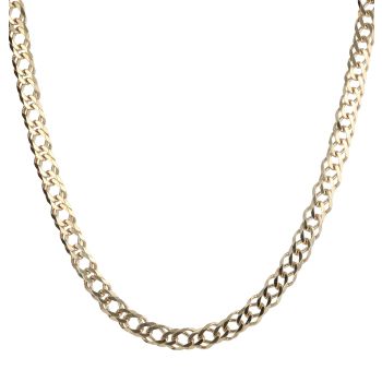9ct Yellow Gold Double Curb Chain 18"