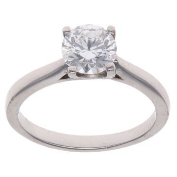 Platinum 1.07ct Brilliant Cut Lab Grown Diamond Solitaire Ring