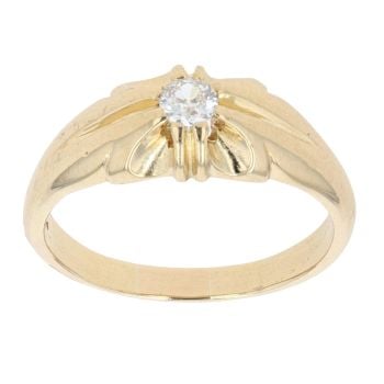 18ct Yellow Gold 0.25ct Diamond Signet Ring