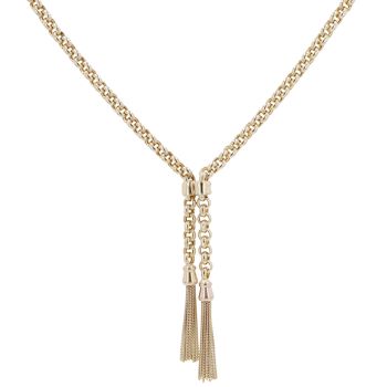 9ct Yellow Gold Belcher Tassel Chain 18"