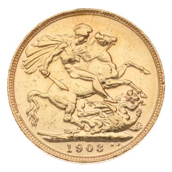 1903 Edward VII Large Head Australia Full Sovereign Coin