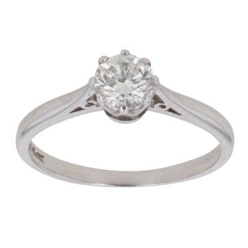 18ct White Gold 0.50ct Brilliant Cut Diamond Solitaire Ring