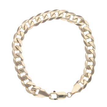 9ct Yellow Gold Curb Bracelet 8"