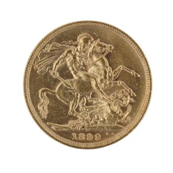 1899 Victoria Old Head Australia Full Sovereign Coin