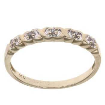 9ct Yellow Gold 0.05ct Brilliant Cut Diamond Eternity Ring