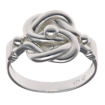 Silver Cubic Zirconia Solitaire Watch Strap Ring