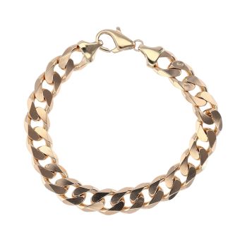 9ct Yellow Gold Curb Bracelet 8"