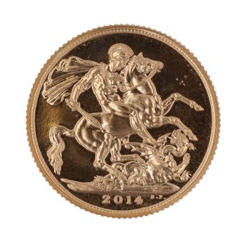 2014 Elizabeth II Fourth Portrait UK Full Sovereign Coin