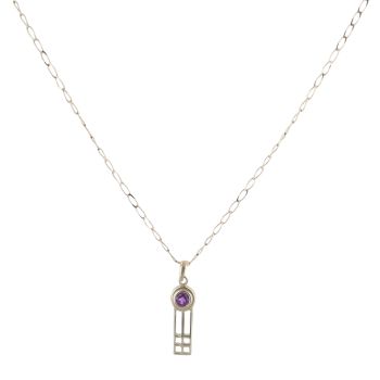 9ct Yellow Gold Rennie Mac Amethyst Pendant and Chain 20"
