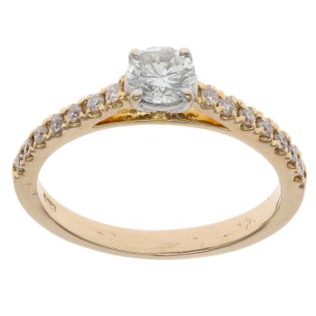 18ct Yellow Gold 0.60ct Brilliant Cut Lab Grown Diamond Solitaire Ring