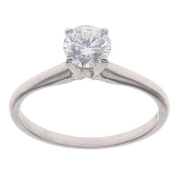 18ct White Gold 0.53ct Brilliant Cut Diamond Solitaire Ring