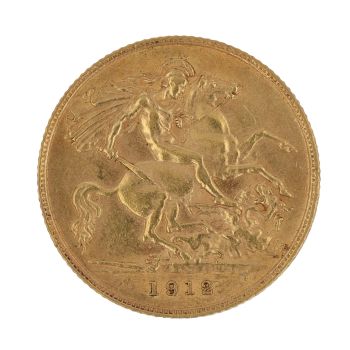 1912 George V Half Sovereign Coin