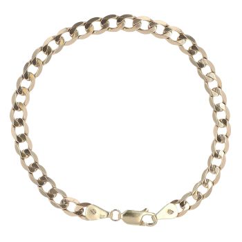 9ct Yellow Gold Curb Bracelet 7"