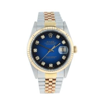 Rolex Custom Datejust Pre Owned Watch Ref 16233