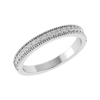 9ct White Gold 0.25ct Natural Diamond Wedding B And Ring