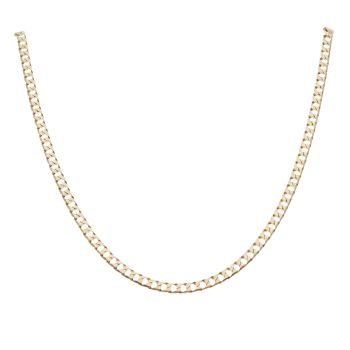 9ct Yellow Gold Square Curb Chain 22"