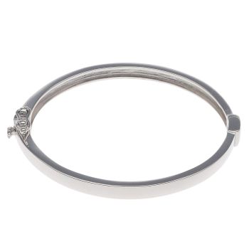 Silver Child's Plain Bangle By Icesia