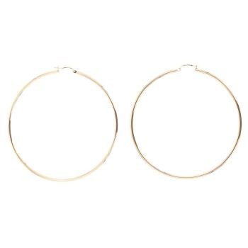 9ct Yellow Gold Plain Hoop Earrings