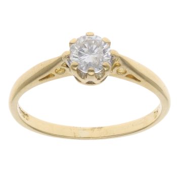 18ct Yellow Gold 0.33ct Brilliant Cut Diamond Solitaire Ring