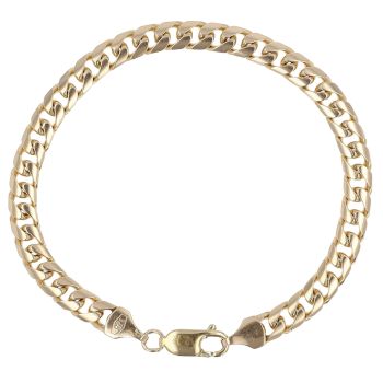 9ct Yellow Gold Curb Bracelet 7.5"