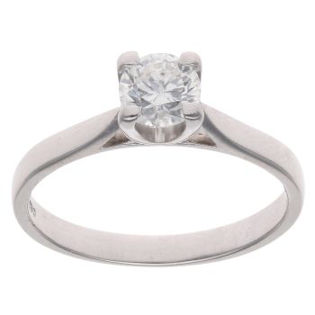 18ct White Gold 0.55ct Brilliant Cut Diamond Solitaire Ring