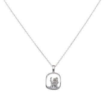 Silver St Christopher Silhouette Pendant and Chain 20" By Icesia