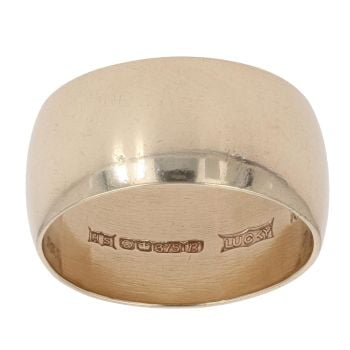 9ct Yellow Gold Plain Wedding Band 10mm